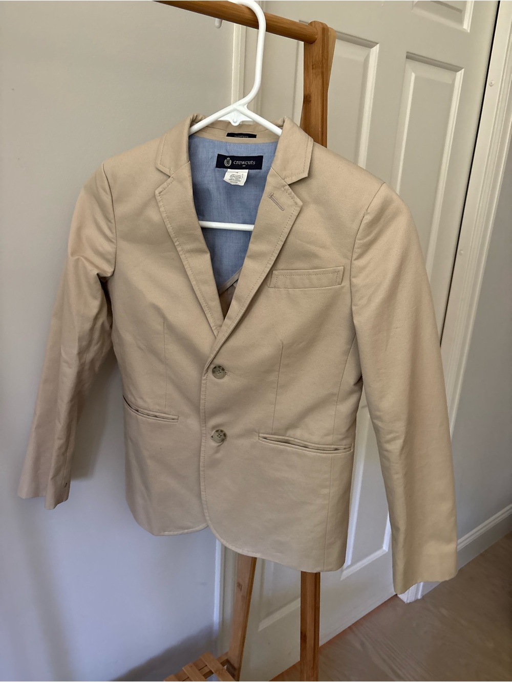 Crewcuts Beige Boys' Blazer with Notch Lapel